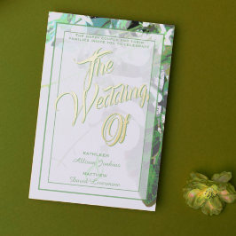 Botanische Hochzeitseinladungen für Grünpflanzen u Folieneinladung
