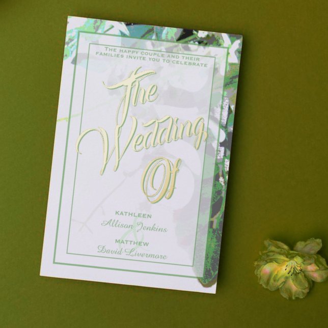 Botanische Hochzeitseinladungen für Grünpflanzen u Folieneinladung (Von Creator hochgeladen)