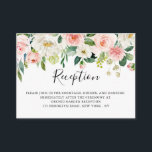 Botanische Hochzeitsempfehlung in Rosa Begleitkarte<br><div class="desc">Elegante Blush rosa / pfirsichfarbene, blumengeschmückte Rezeptionskarte mit einem Blumenstrauß aus sanften pastellfarbenen Rose, Peonies und Hydrangeas in Rosa-, Pfirsich- und Cremetönen mit üppig grünen botanischen Blätter und Eukalyptus-Blätter. Eine moderne Design-Wahl, die sich perfekt für den Frühjahr- und Sommerspass Rosa-Hochzeitsfeiern eignet. Mehr passende Designs und Variationen finden Sie in meinem...</div>