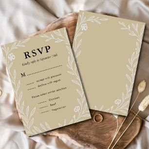 Botanische Hochzeitsfeier RSVP Karte