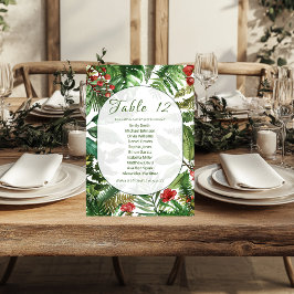 Botanische Hochzeitskarte für tropische Grüntöne Einladung