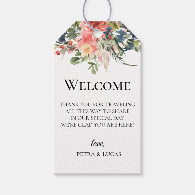 Botanische Hochzeitsnadel für Marinekorallen Geschenkanhänger (Vorderseite)