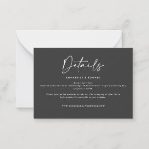 Botanische Hochzeitspampas Details nicht Mitteilungskarte