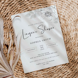 Botanische Illustration Lingerie Dusche Einladung