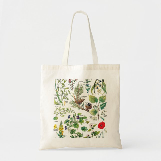 Botanische Illustrationen - Larousse Pflanzen Tragetasche (Vorne)