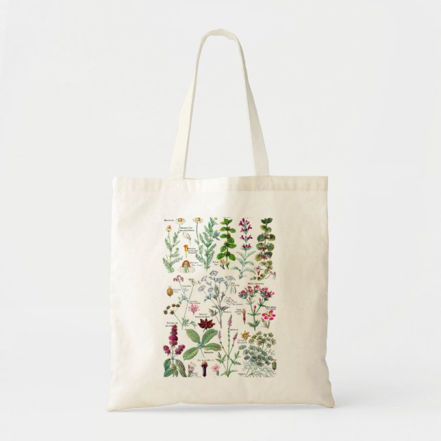 Botanische Illustrationen - Larousse Pflanzen Tragetasche (Vorne)