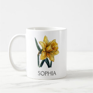 Botanische Illustrations-Tasse - Gelbe Narzisse Kaffeetasse