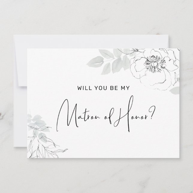 Botanische Illustrationsmatron der Ehrenkarte Dankeskarte (Vorderseite)