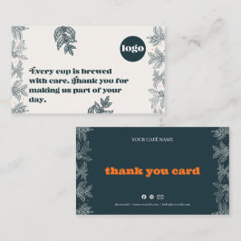 Botanische Kaffee-Dankeskarten für Cafés Treuekarte