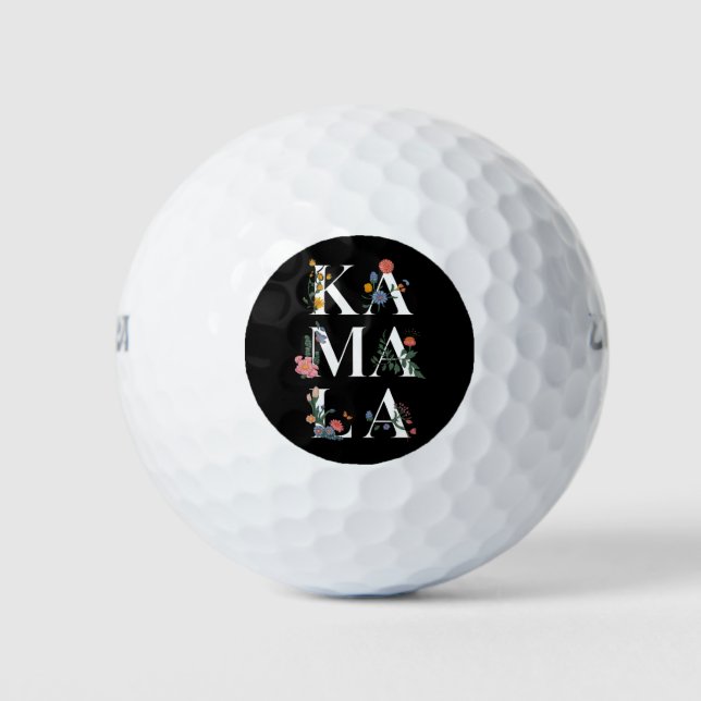 Botanische Kamala Harris - Abstimmung 2024 Floral  Golfball (Vorderseite)
