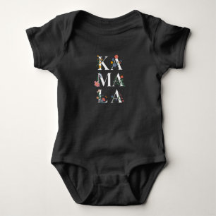 Botanische Kamala Harris Wahl 2024 Florale Wähleri Baby Strampler