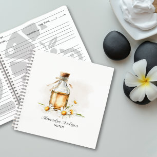 Botanische Kamille Essenzielle Öle Wasserfarbe Notizbuch