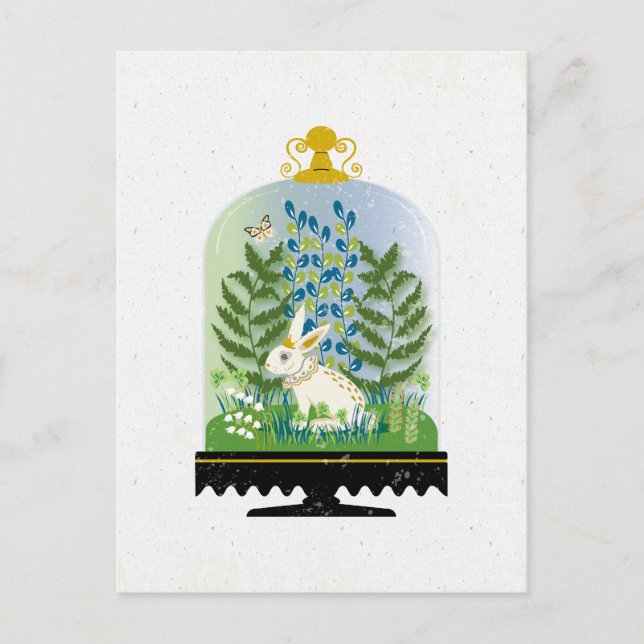 Botanische Kaninchenecke 3 Postkarte (Vorderseite)