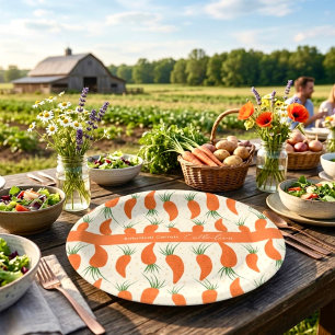 Botanische Karotten-Sammlung Pappteller