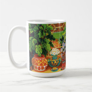 Botanische Katze von Louis Wain Kaffeetasse