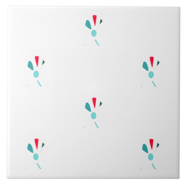 Botanische Keramik Tile Fliese (Vorderseite)