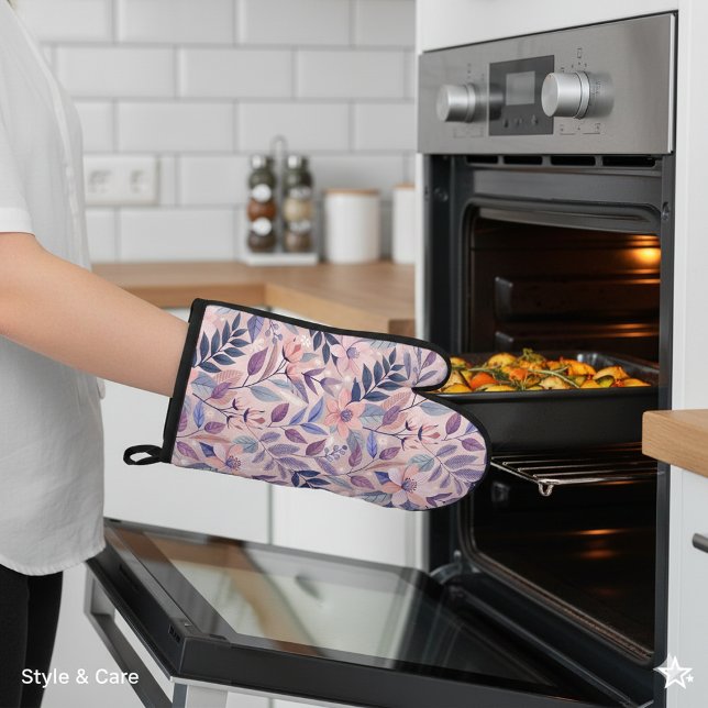 Botanische KI Art Oven Mitt für zeitgenössische Nu Ofenhandschuh (Botanical AI Art Oven Mitt for Contemporary Use)