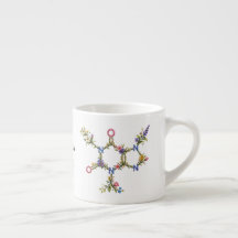 Botanische Koffein-Molekül-Tasse
