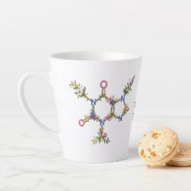 Botanische Koffein-Molekül-Tasse