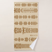Botanische Kolumnen in Beige und Erde braun