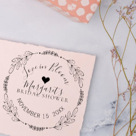 Botanische Kranke-Liebe im Brautparty Gummistempel