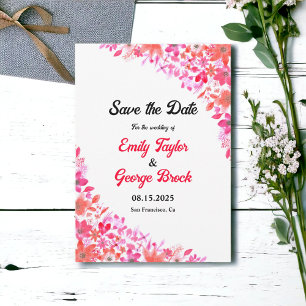 Botanische Kranzblütenhochzeit im eleganten Waterc Save The Date