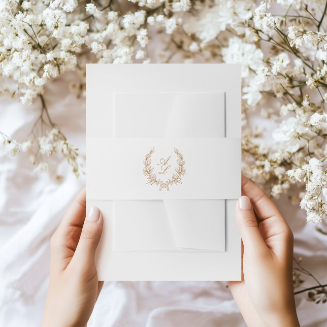 Botanische Kranzknolle Hochzeit Einladungsbanderole (Von Creator hochgeladen)