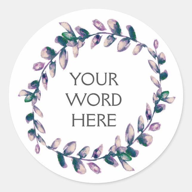 Botanische Krone - Venus - Runder Aufkleber (Vorderseite)