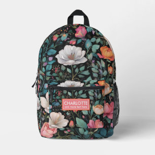 Botanische Kunst: Blume des Waldes faszinieren Bedruckter Rucksack