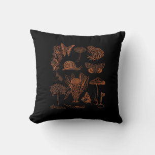 Botanische Kunst, Froschpilze Goblincore Ästhetik- Kissen