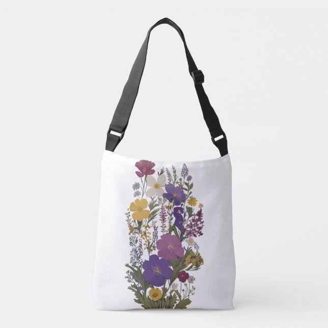 Botanische Kunst Tragetaschen Mit Langen Trägern (Vorderseite)