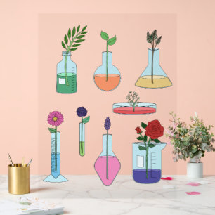 Botanische Laborausrüstung Acrylschild