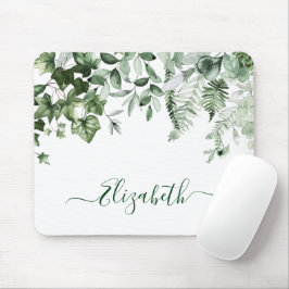 Botanische Landschaft Wasserfarbe Ivy Ferns Sage Mousepad