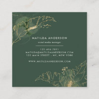 Botanische Laub- und Golddetails des Aquarells