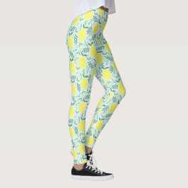 Botanische Lemon-Muster-Leggings Leggings