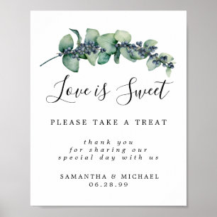 Botanische Liebe ist süße Hochzeitsnacht Bar Poster