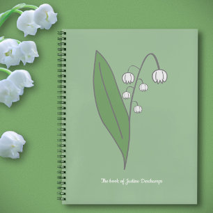 Botanische Lily der Blume Valley Pastel Notizbuch
