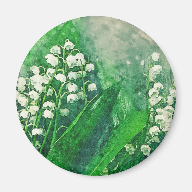 Botanische Lily des Tales Magnet (Vorne)