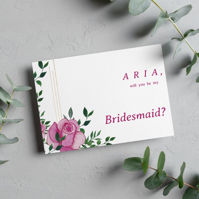 Botanische Limasengoldblüte Rose Blumenmädchen Einladung (Botanic lilac green gold rose floral Bridesmaid )