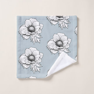 Botanische Linie Kunst: Anemone Waschlappen
