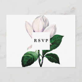 botanische Magnolia Hochzeit rsvp Postkarte