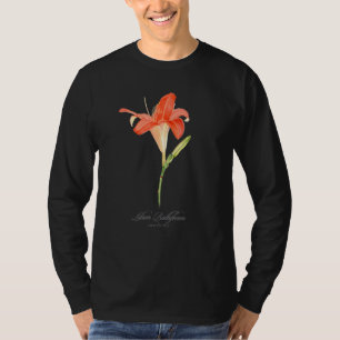 Botanische Malerei der orangefarbenen Lilie für Bl T-Shirt