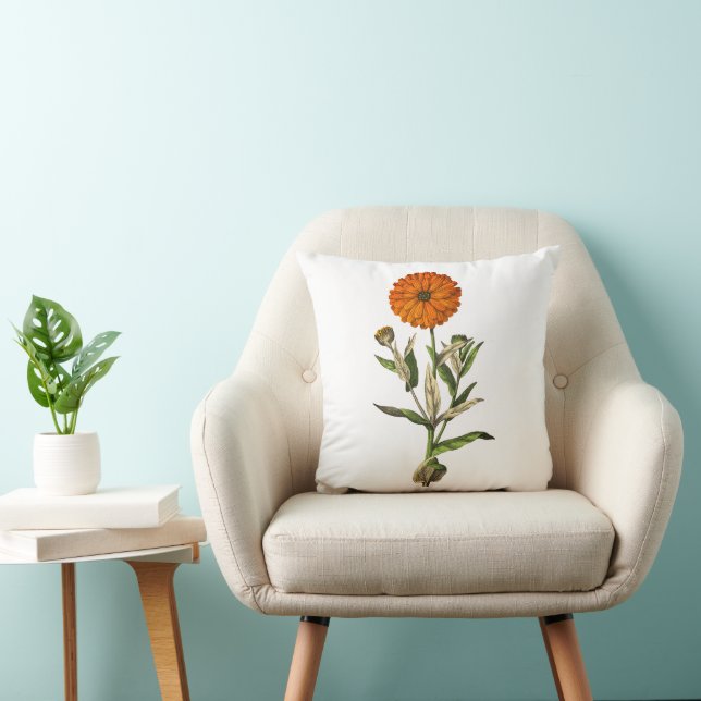 Botanische Marigold-Blume Kissen (Stuhl )