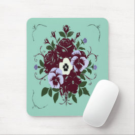Botanische Mausmatte – Veilchenstrauß Mousepad
