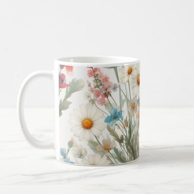 Botanische Medaille von Blume Kaffeetasse (Links)