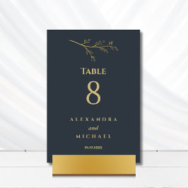 Botanische Minimalistische Hochzeit Tischnummer