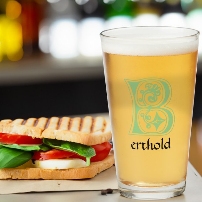 Botanische mittelalterliche Dekorative Hauptstadt  Glas (Von Creator hochgeladen)