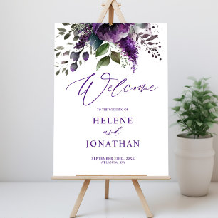 Botanische Moderne Elegante Hochzeit Willkommen Poster