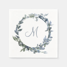 Botanische Monogramm Serviette