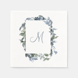 Botanische Monogramm Serviette